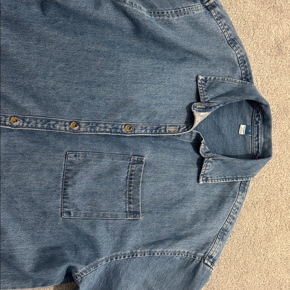 Old Navy Men's Casual Blue Button Down Shirt - Picture 3 of 3